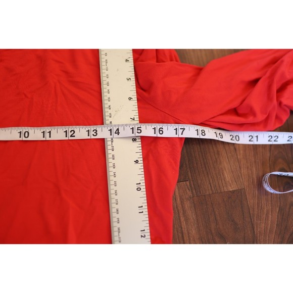 Boden Womens 10R Lucie Jersey Dress Puff Sleeve Coral Pink Stretch Knit Shift - Picture 9 of 10